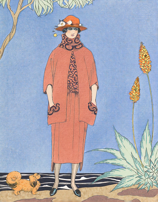 Illustration of a woman garbed in typical 1920s look